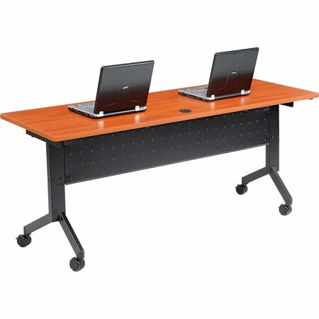 INTERION BY GLOBAL INDUSTRIAL Interion Flip-Top Training Table, 72inL x 24inW, Cherry 695125